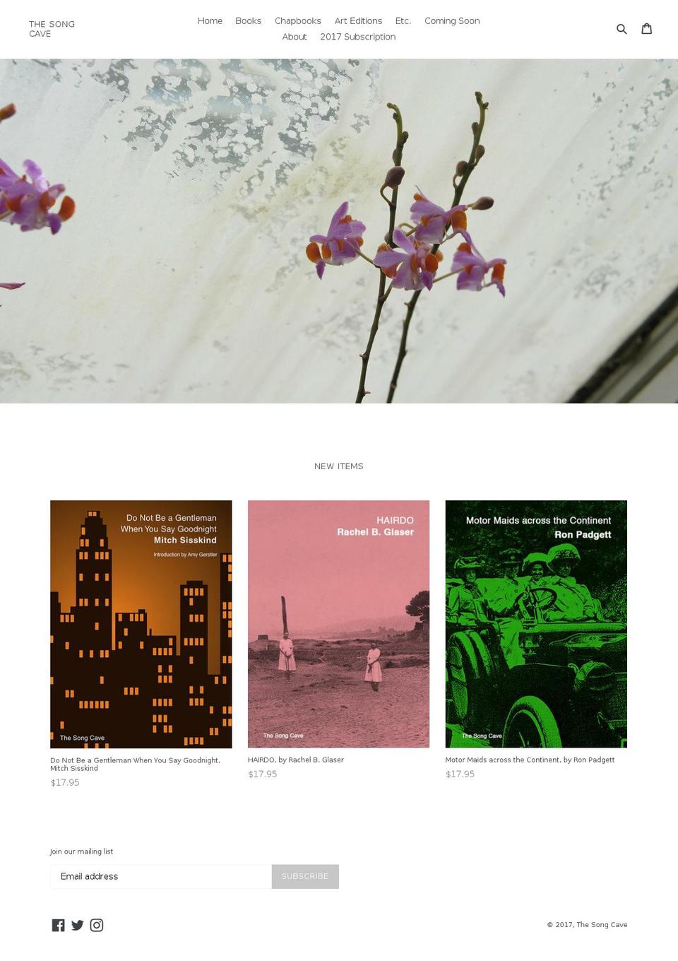 the-song-cave.com shopify website screenshot