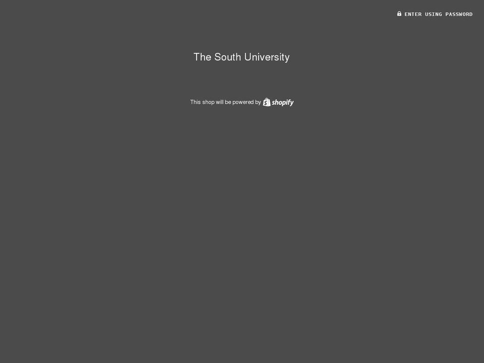 the-south-university.myshopify.com shopify website screenshot