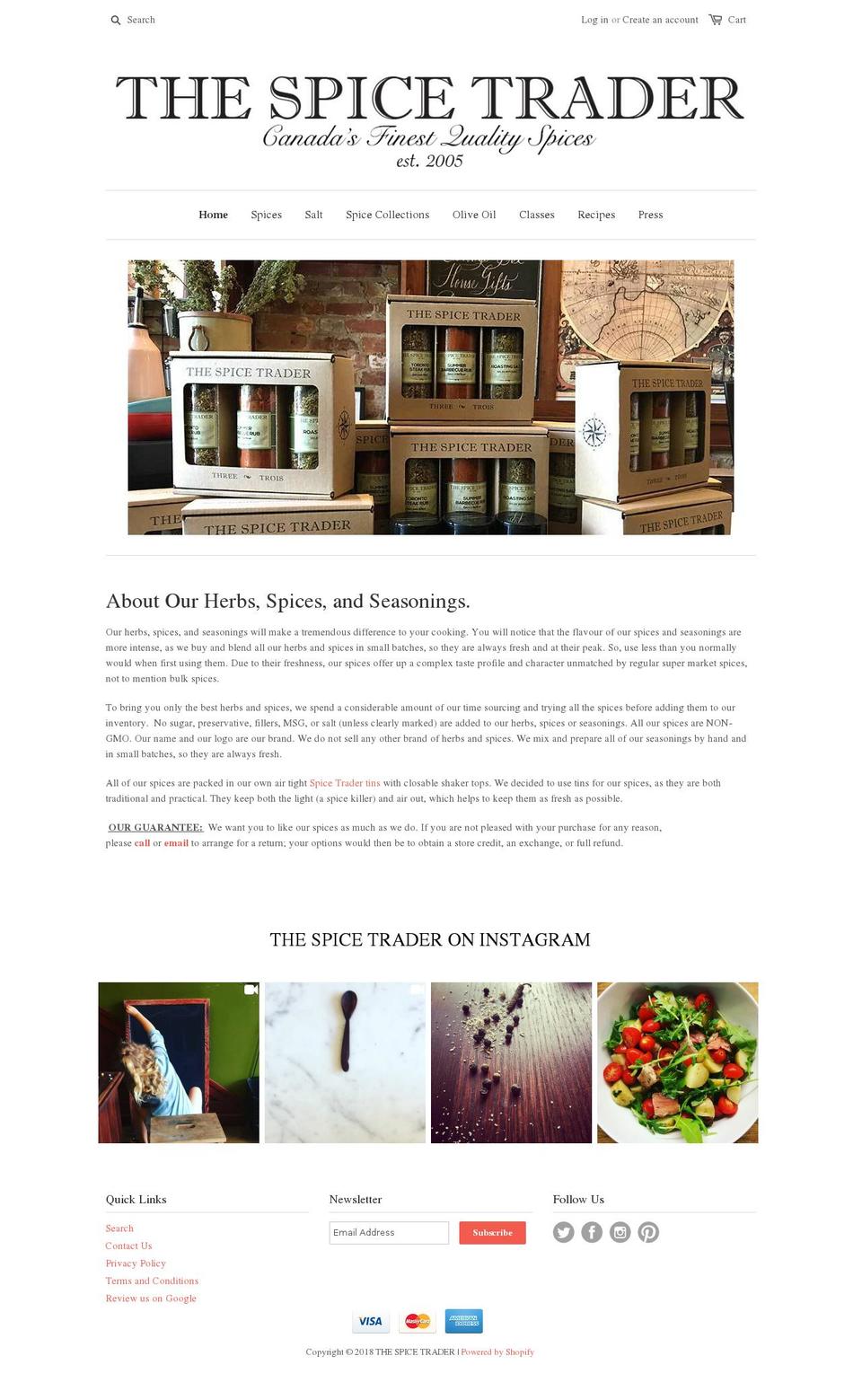 the-spice-trader.com — Shopify storefront screenshot