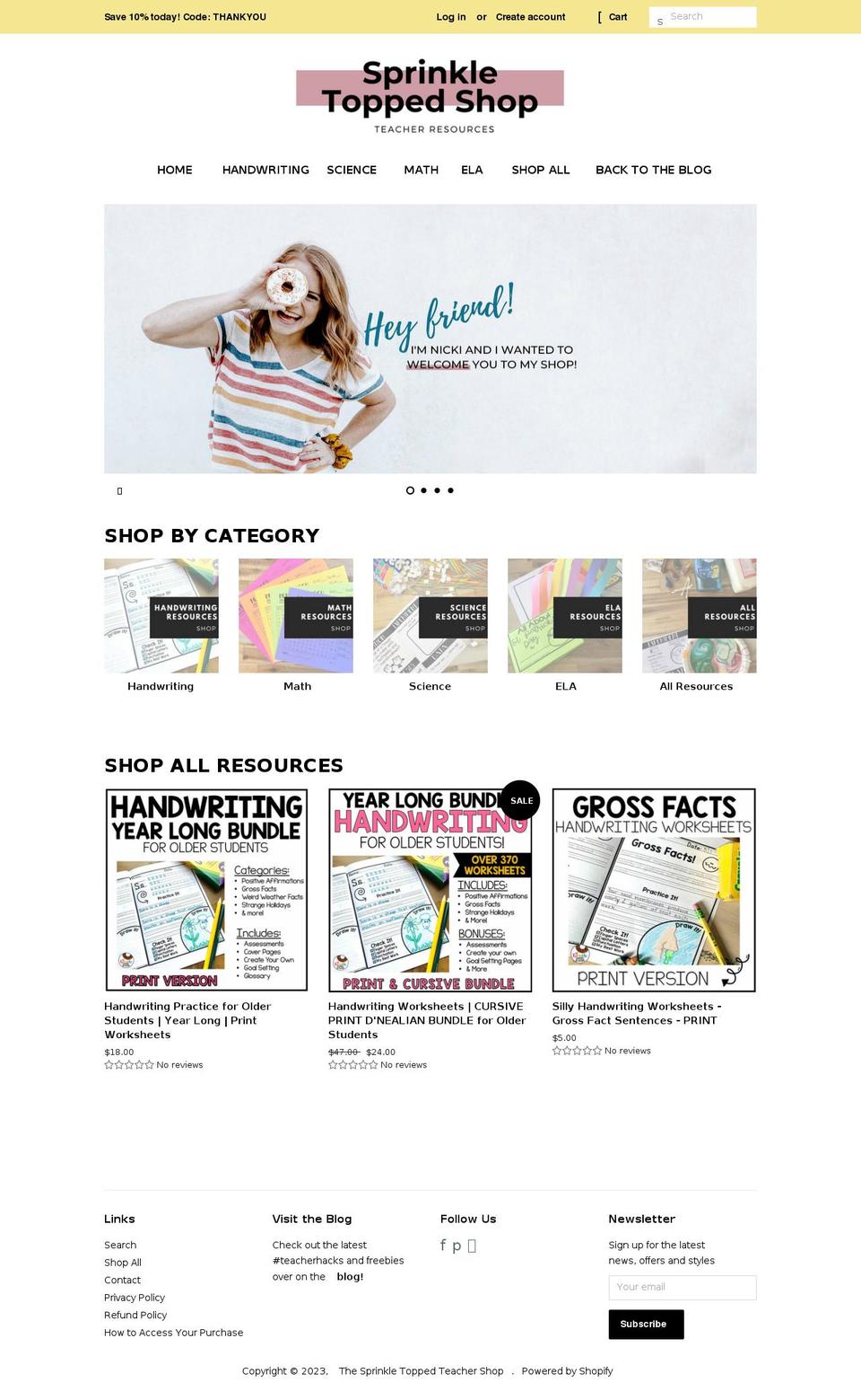the-sprinkle-topped-teacher-shop.myshopify.com shopify website screenshot