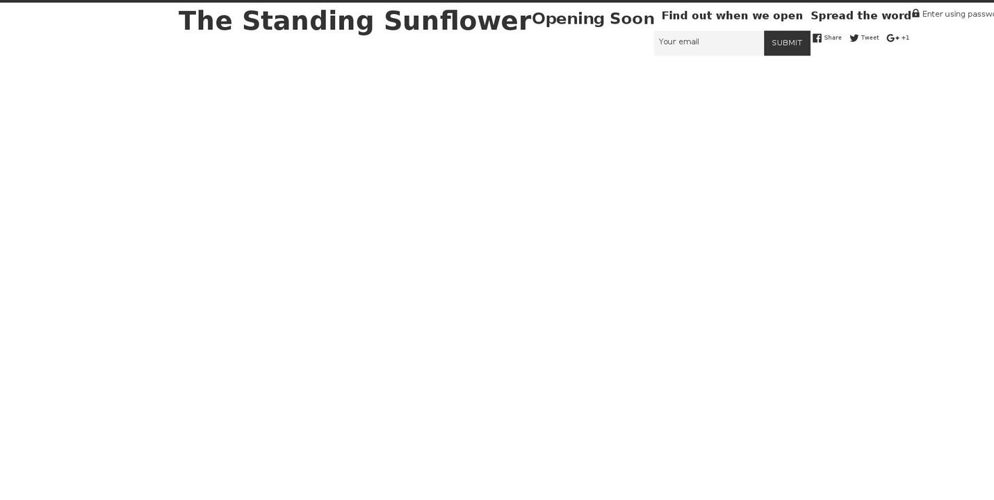 the-standing-sunflower.myshopify.com shopify website screenshot