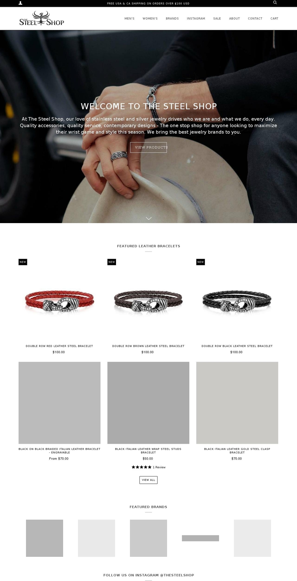 the-steel-shop.myshopify.com shopify website screenshot