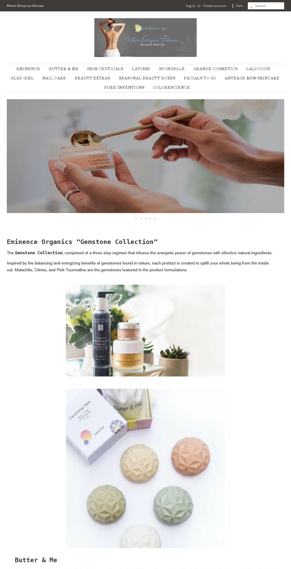 the-sunflower-spa.myshopify.com shopify website screenshot
