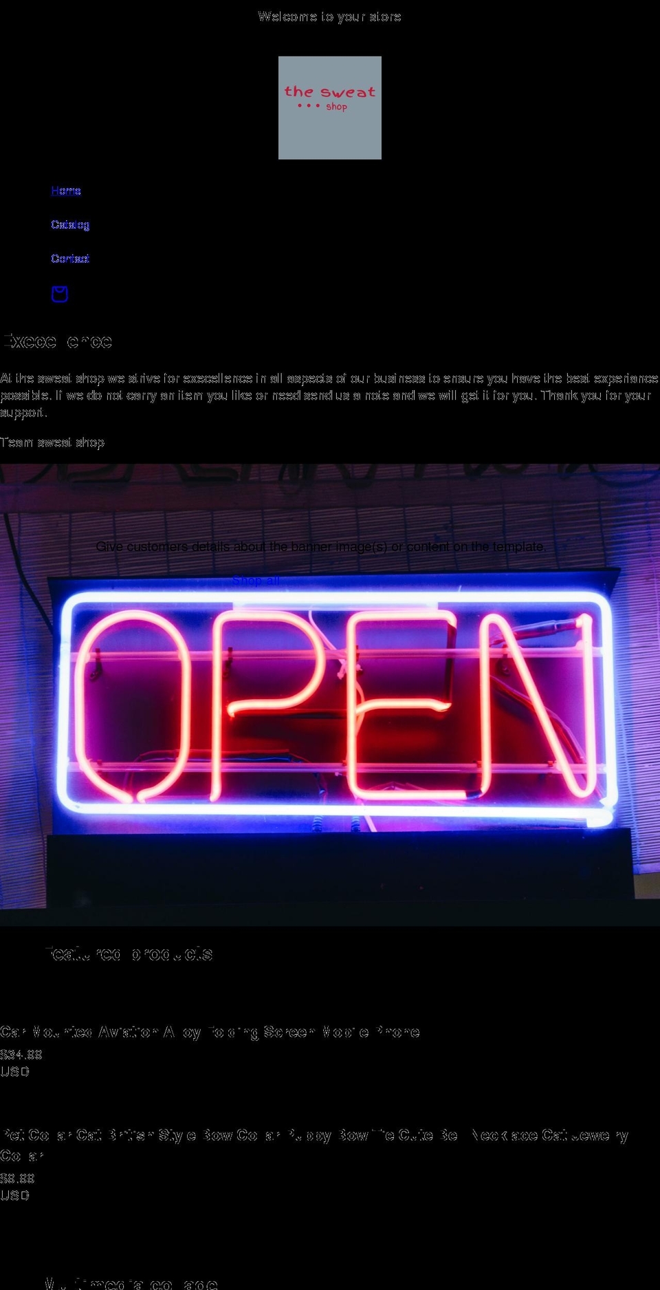 the-sweat-shop.com shopify website screenshot