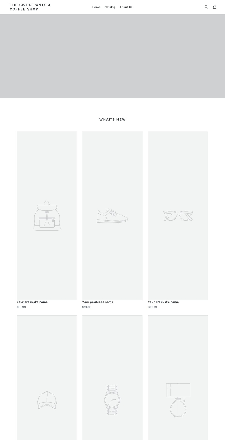 the-sweatpants-coffee-shop.myshopify.com shopify website screenshot