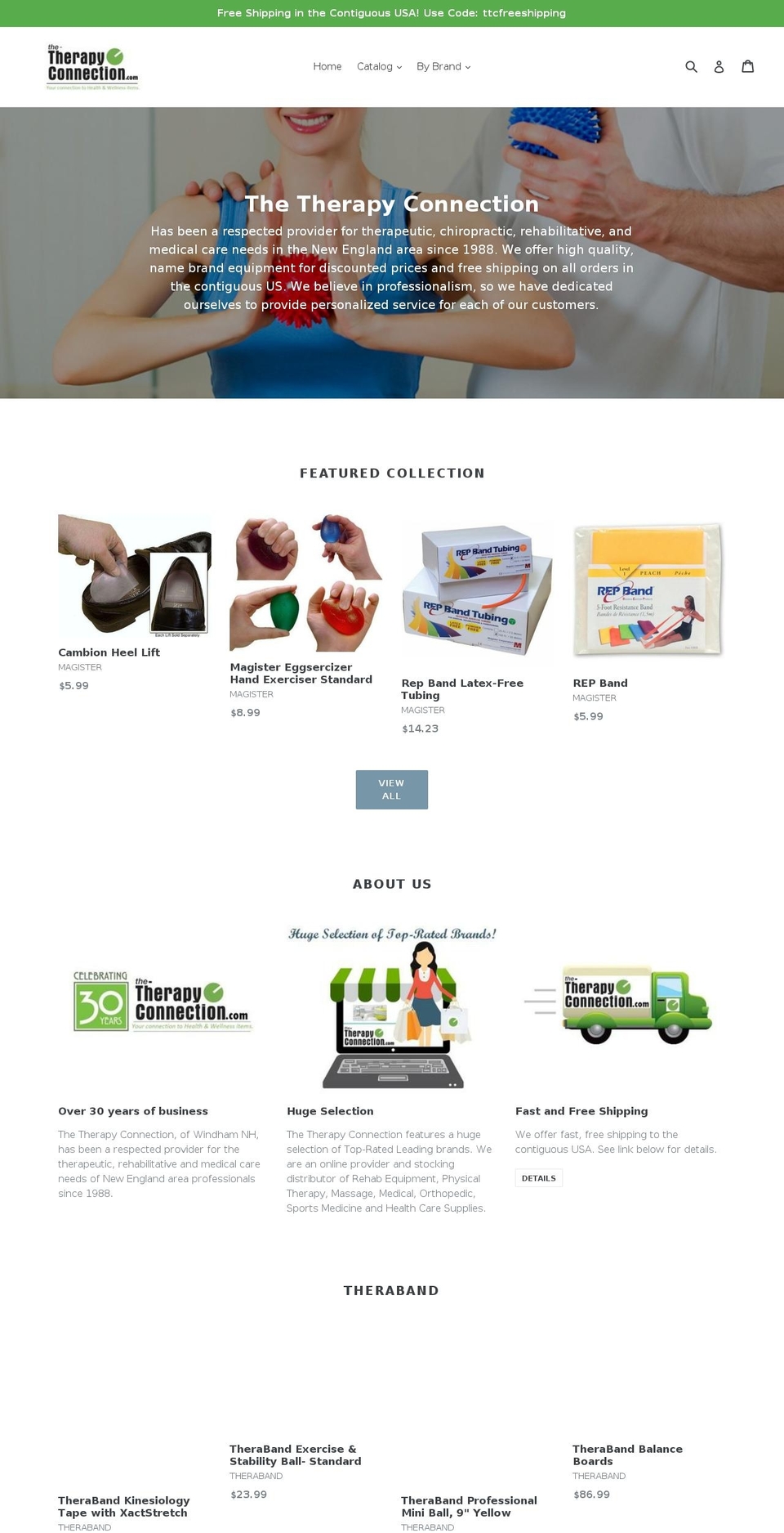 the-therapyconnection.com shopify website screenshot