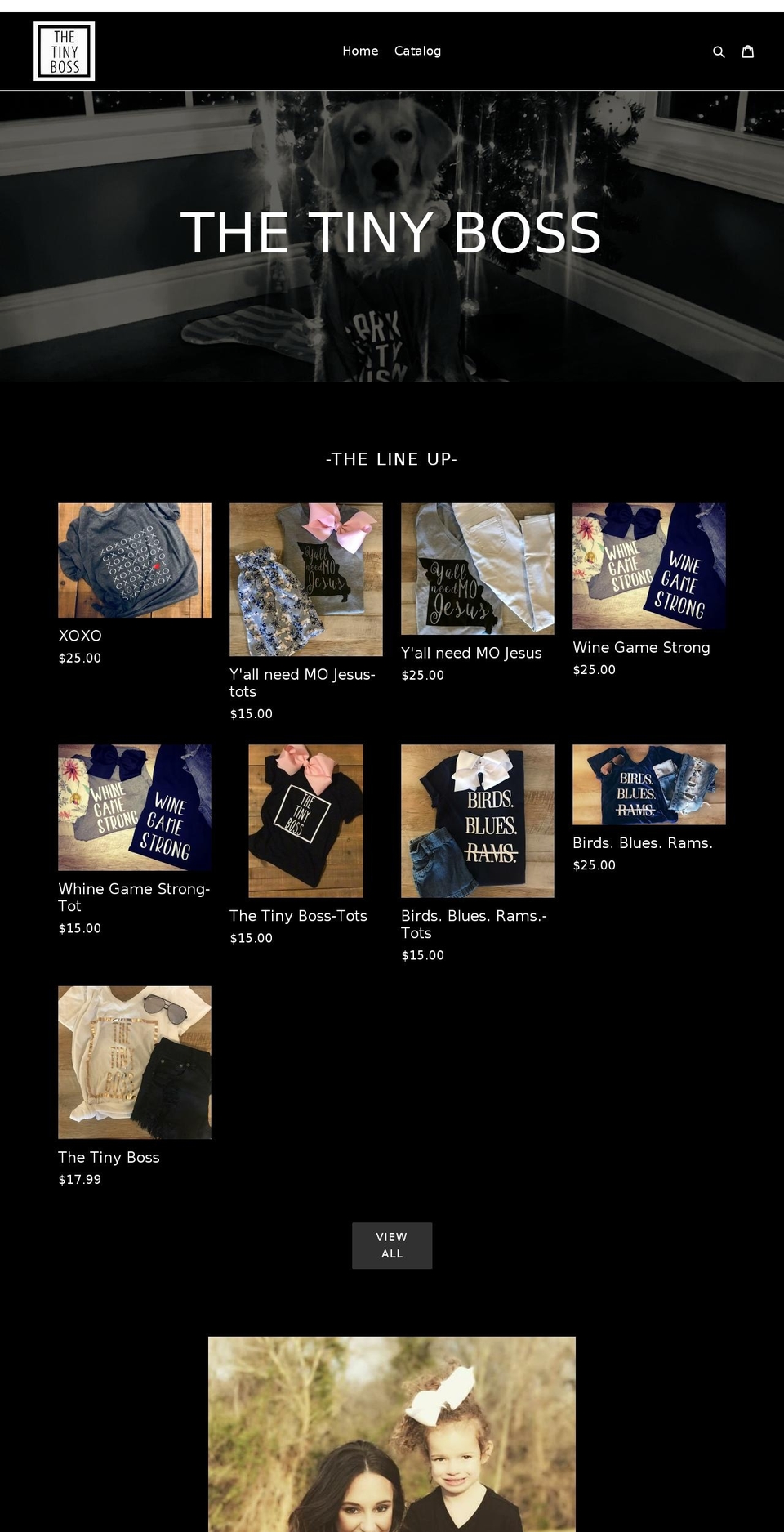the-tiny-boss.com — Shopify storefront screenshot