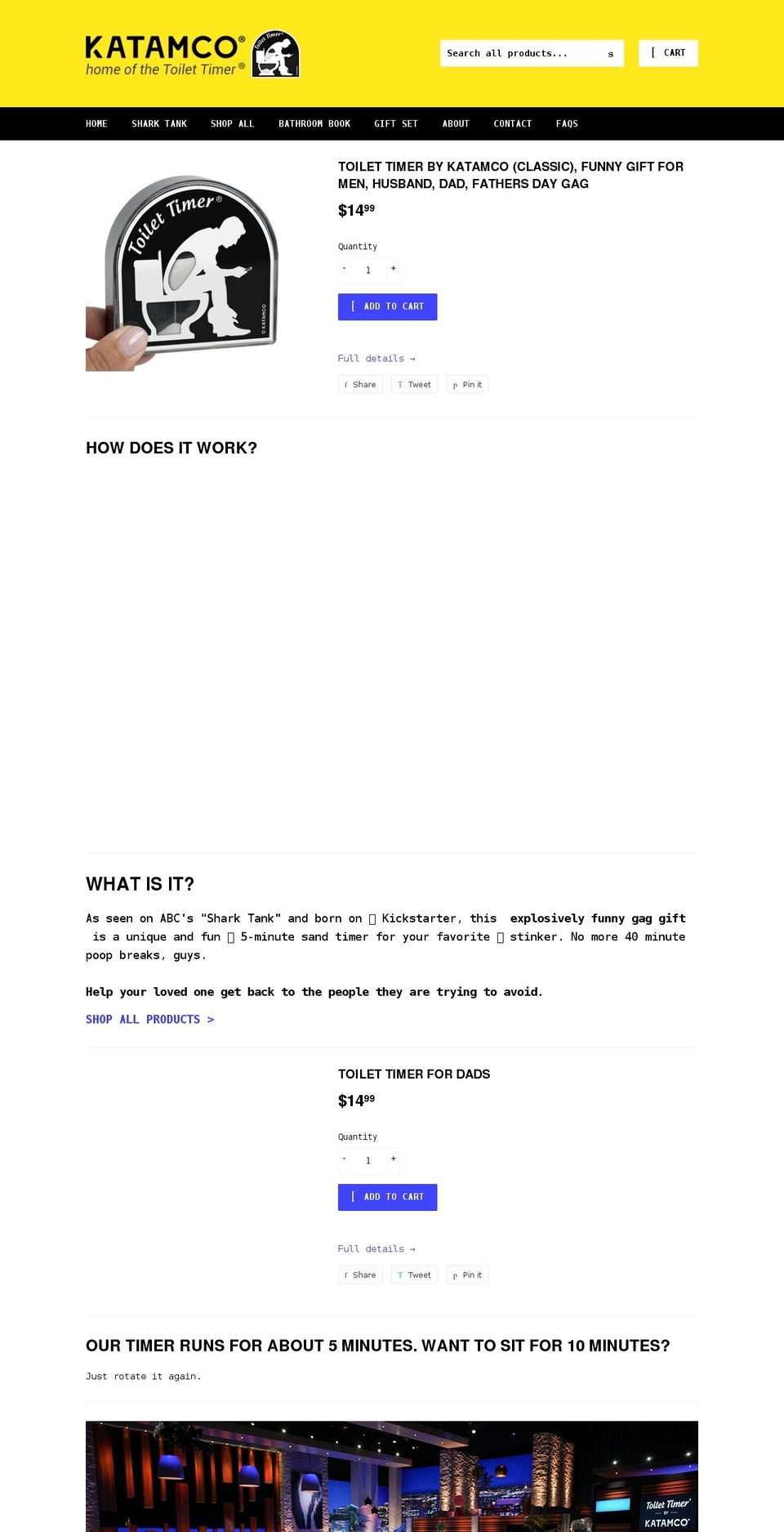 the-toilet-timer.com — Shopify storefront screenshot