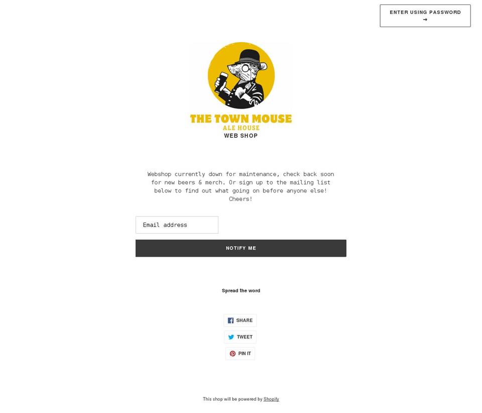 the-town-mouse.myshopify.com shopify website screenshot