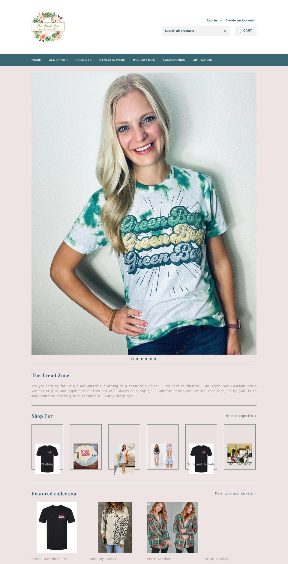 the-trent-zone-boutique.myshopify.com shopify website screenshot