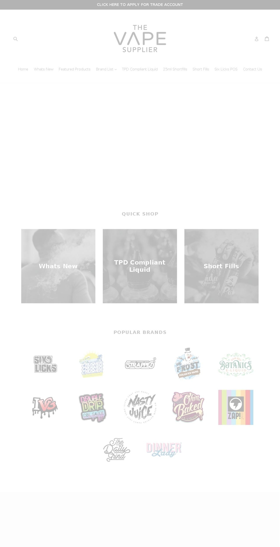 the-vape-supplier-ltd.myshopify.com shopify website screenshot