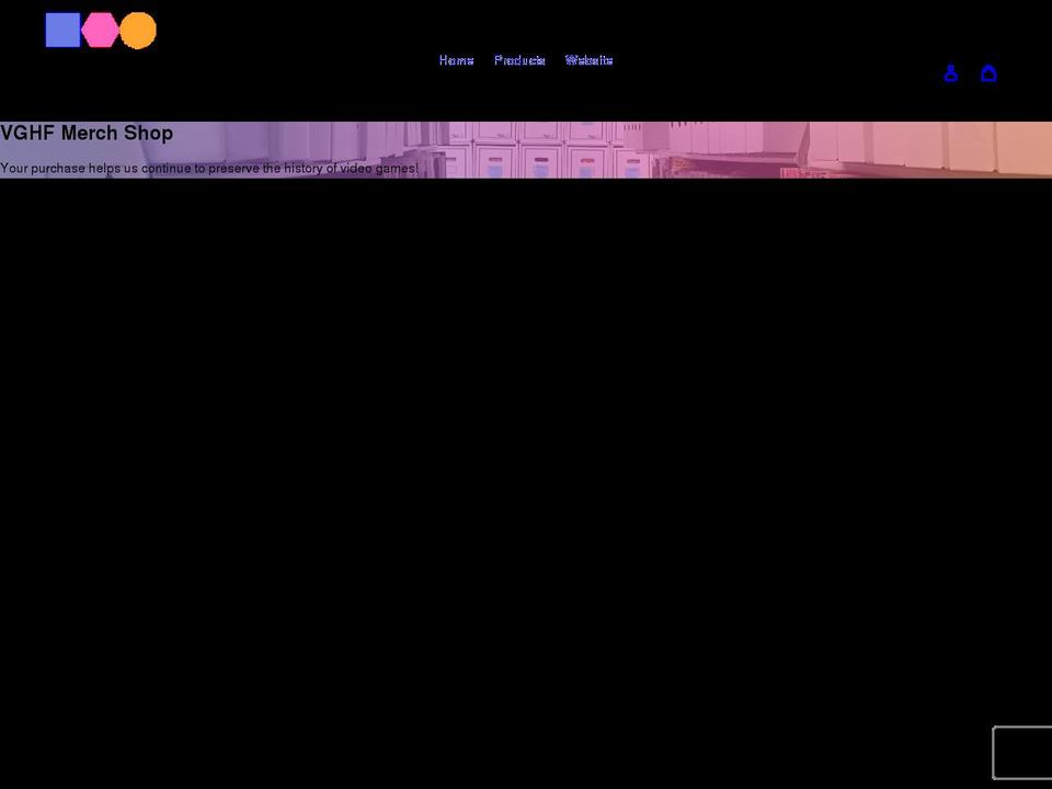 the-video-game-history-foundation.myshopify.com shopify website screenshot