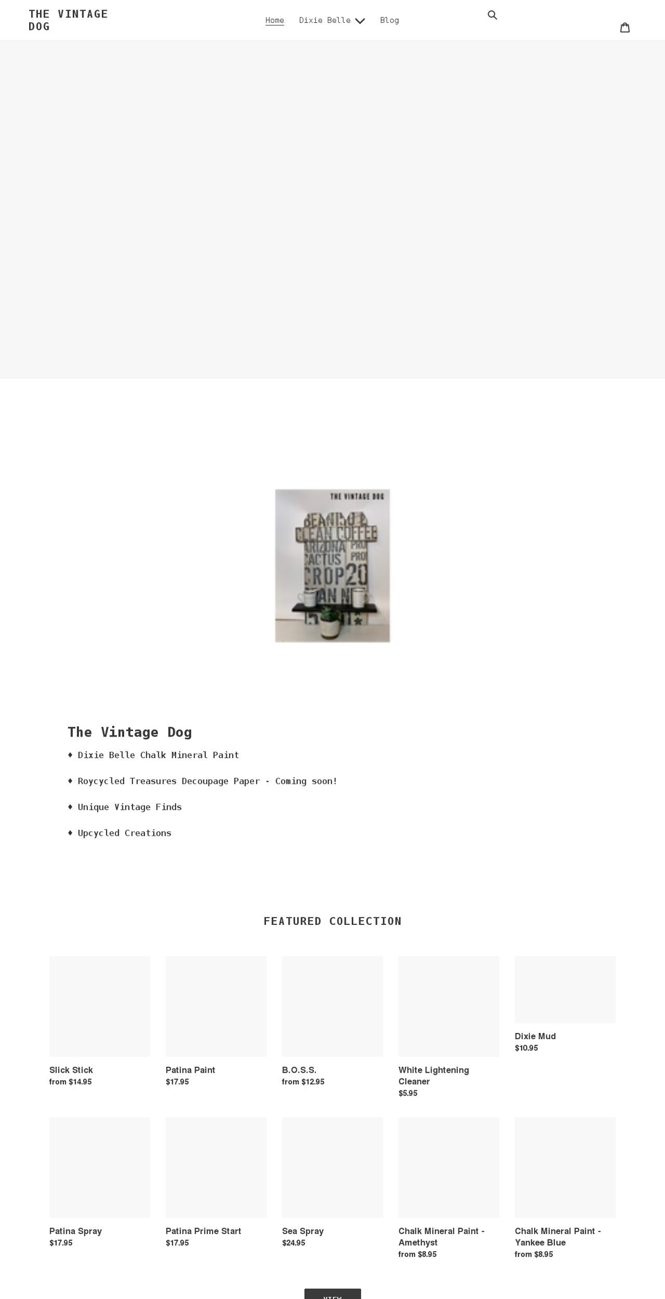 the-vintage-dog.myshopify.com shopify website screenshot