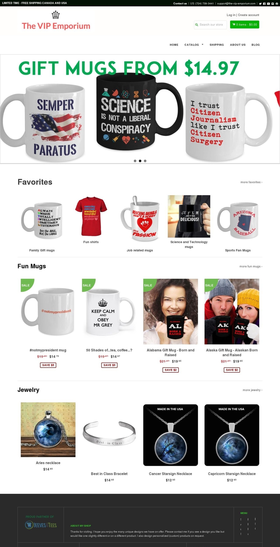 the-vip-emporium.com shopify website screenshot