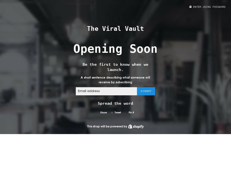 the-viral-vault.myshopify.com shopify website screenshot