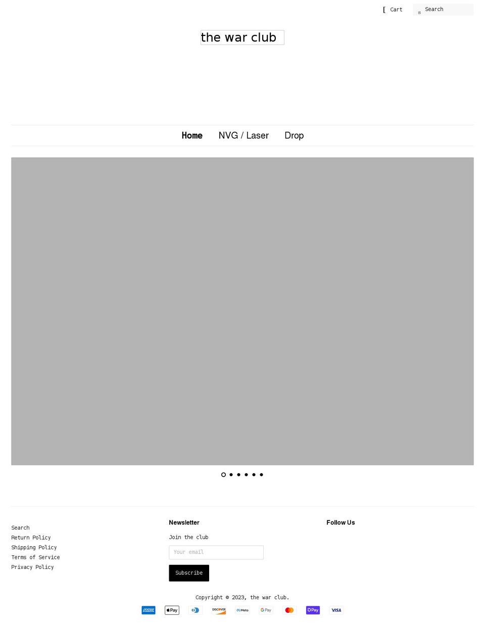 the-war-club.com shopify website screenshot