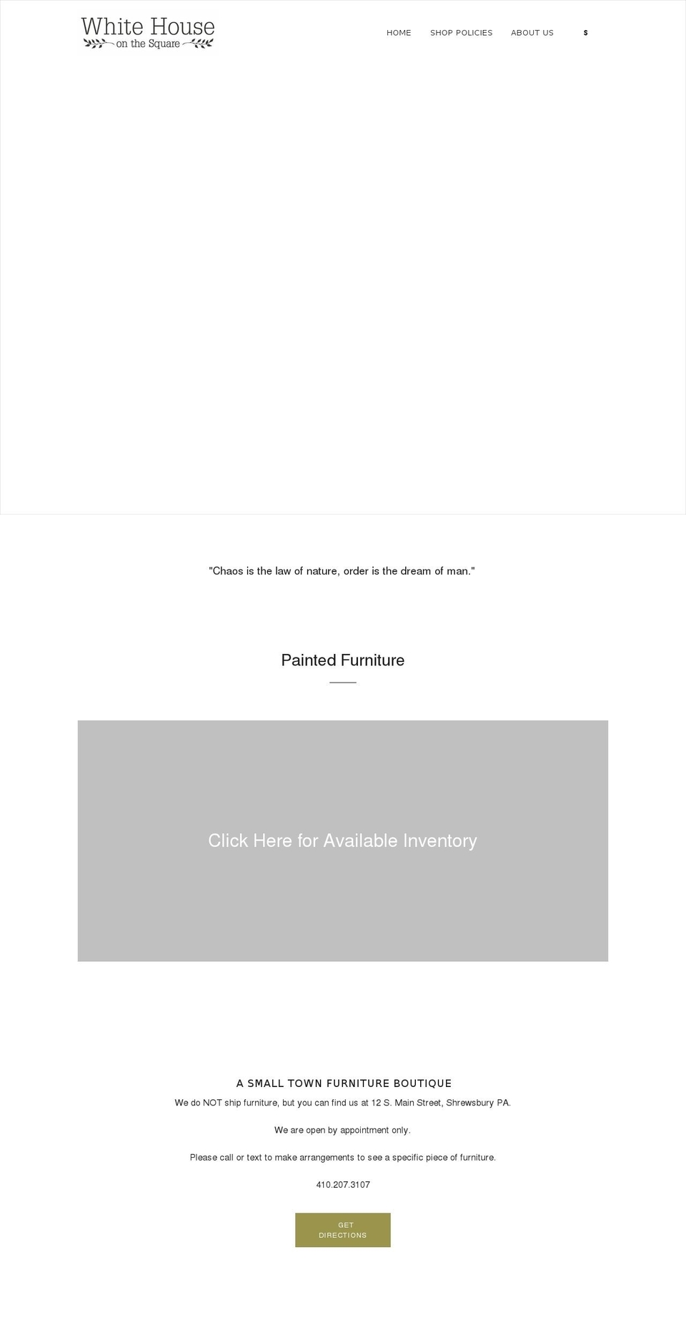 the-whitehouse-on-the-square.myshopify.com shopify website screenshot