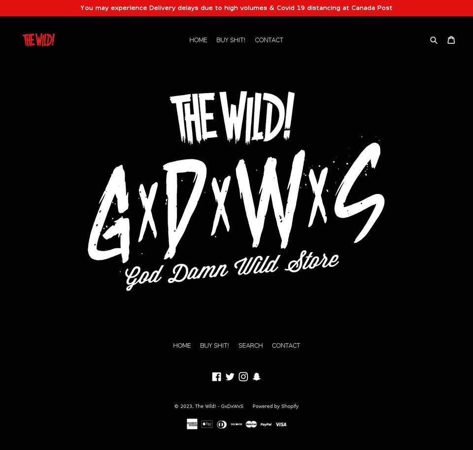 the-wild-online-store.myshopify.com shopify website screenshot