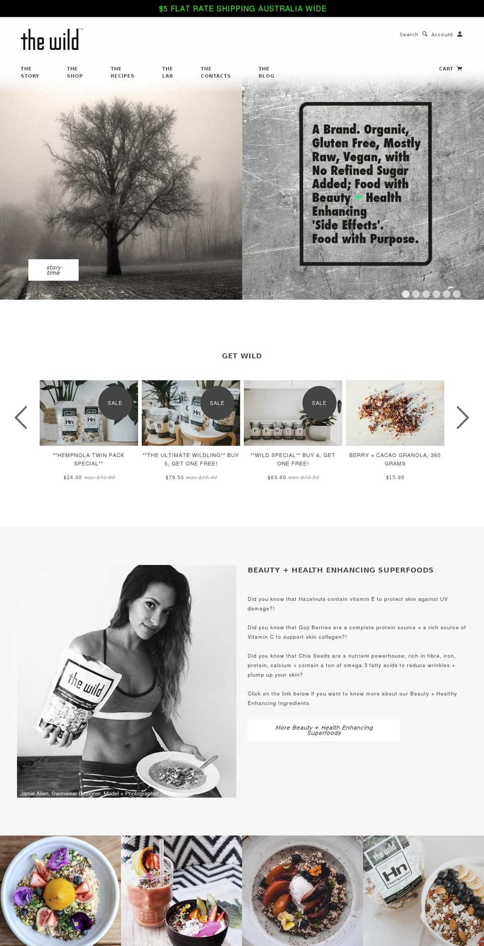 the-wild.co shopify website screenshot