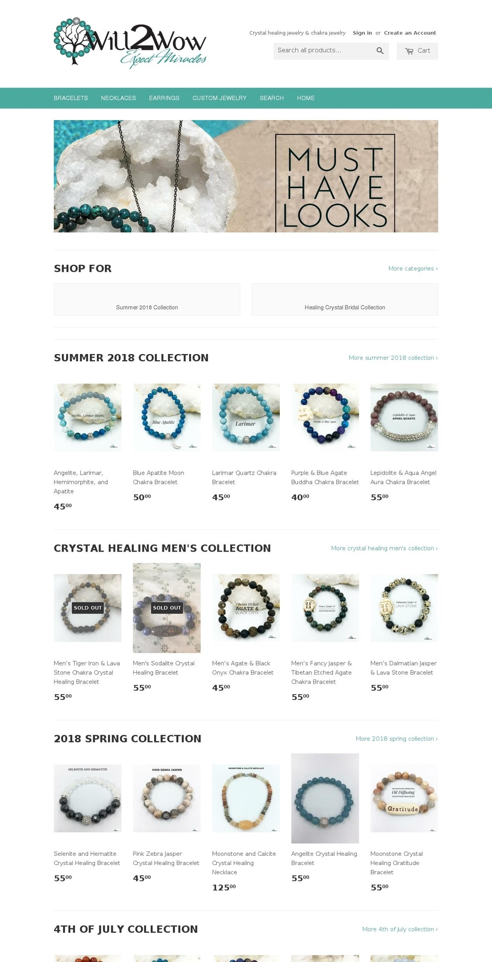 the-will2wow-jewelry.myshopify.com shopify website screenshot