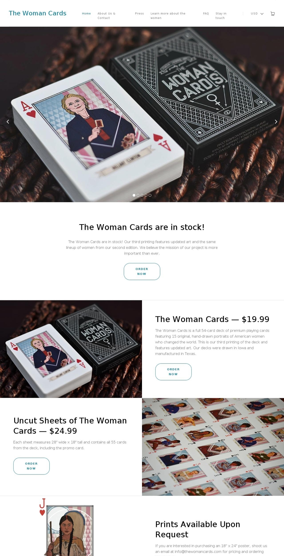the-woman-cards.myshopify.com shopify website screenshot