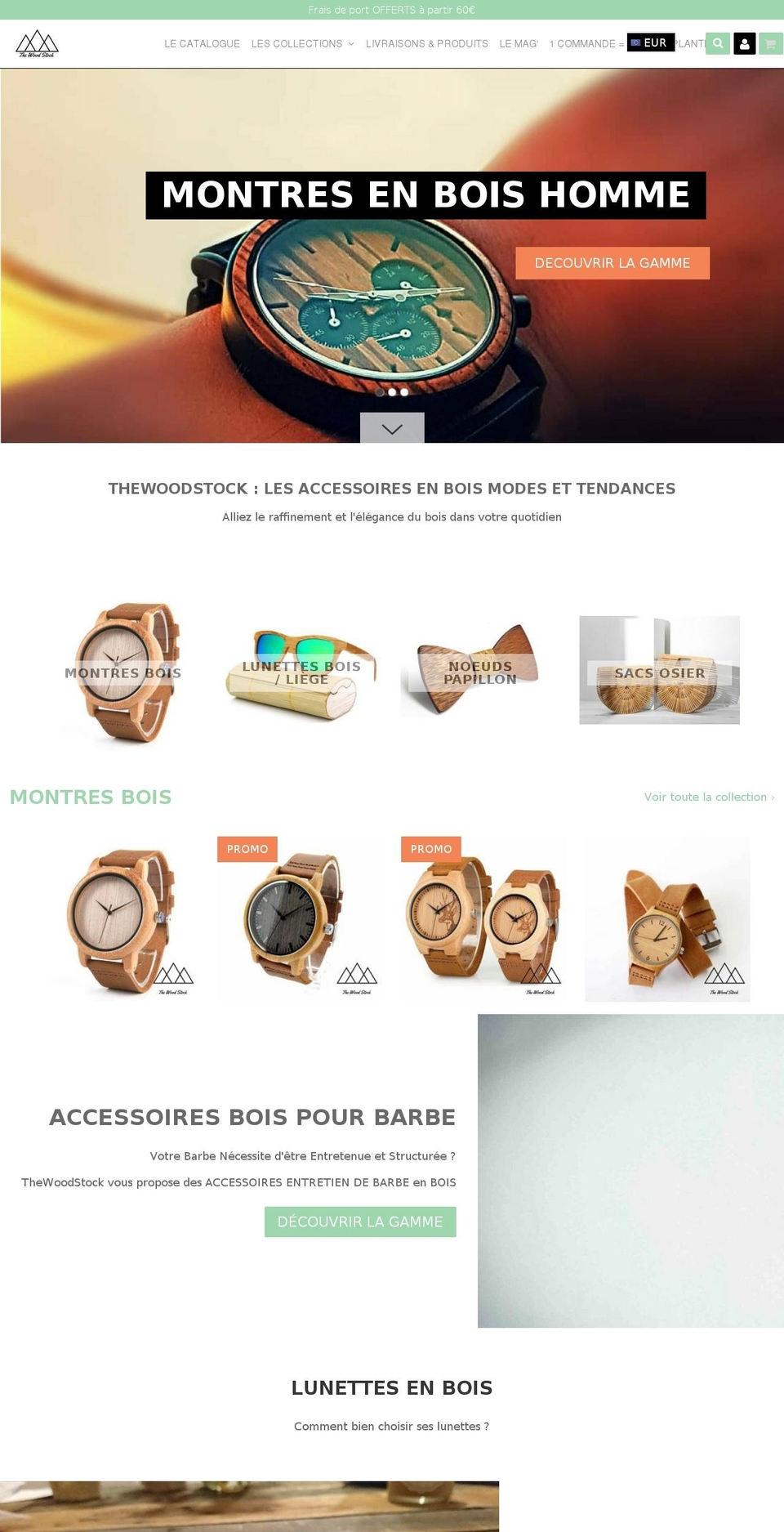 the-wood-stock.com shopify website screenshot