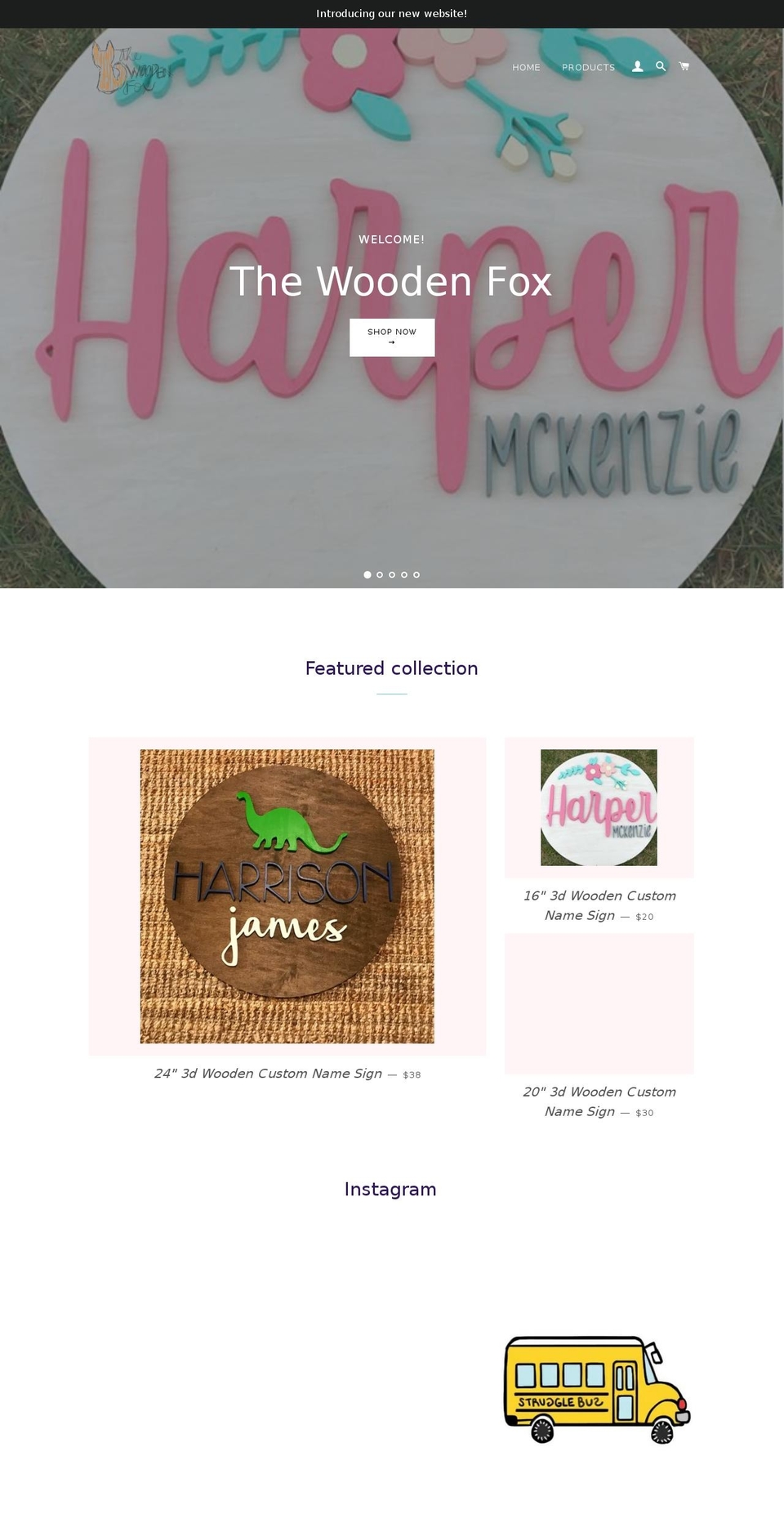 the-wooden-fox.com shopify website screenshot