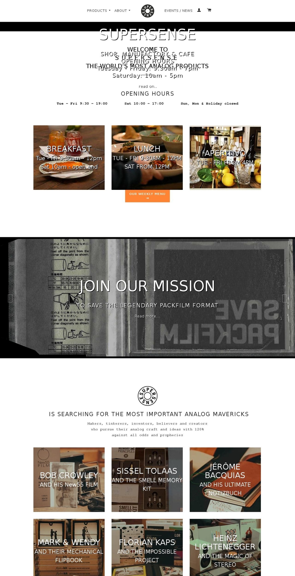 the.supersense.com shopify website screenshot