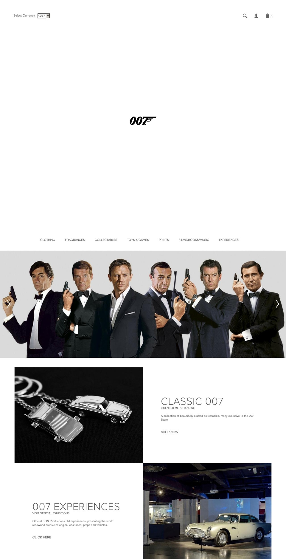 007 1.1 Shopify theme site example the007store.com