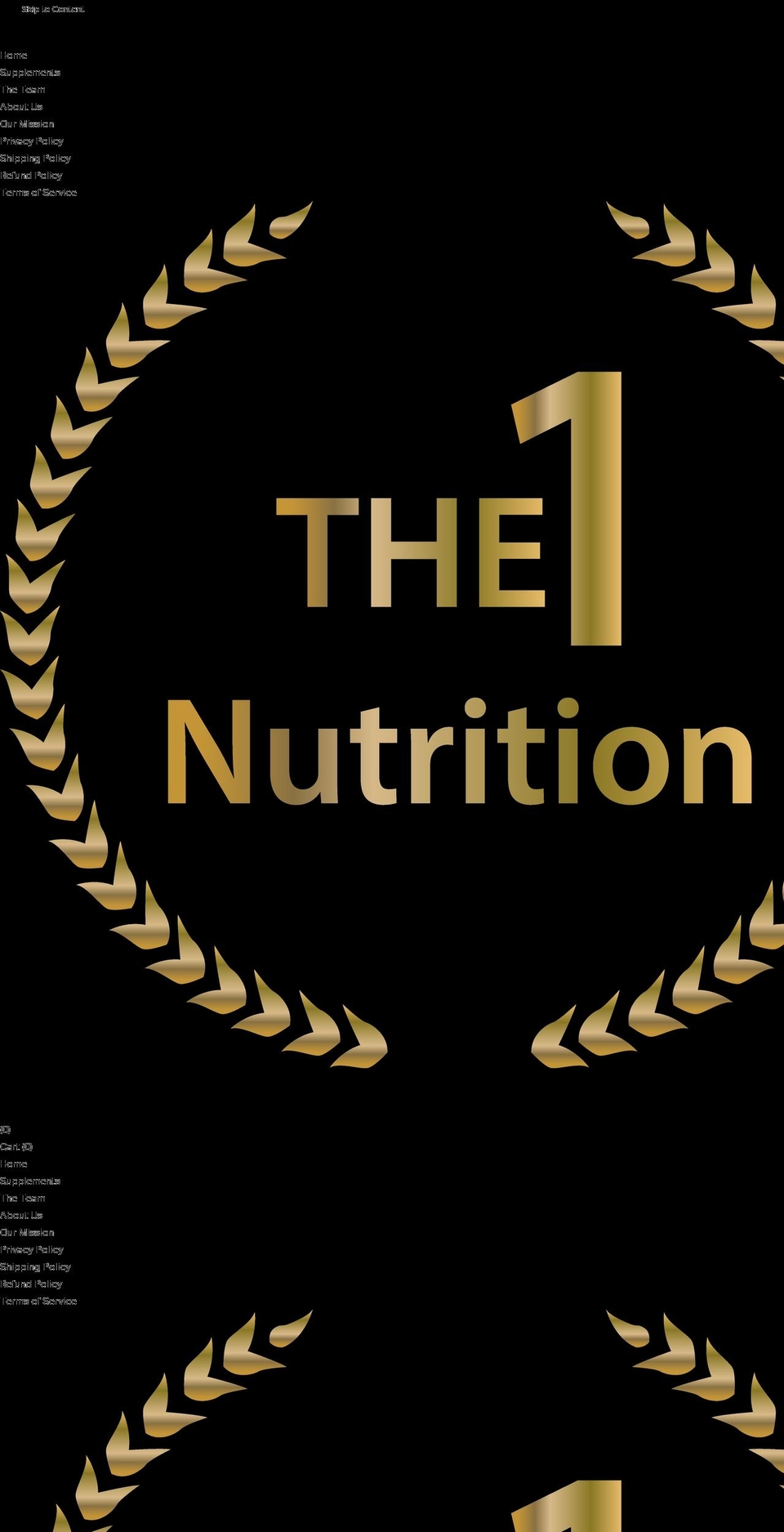 the1-nutrition.com shopify website screenshot