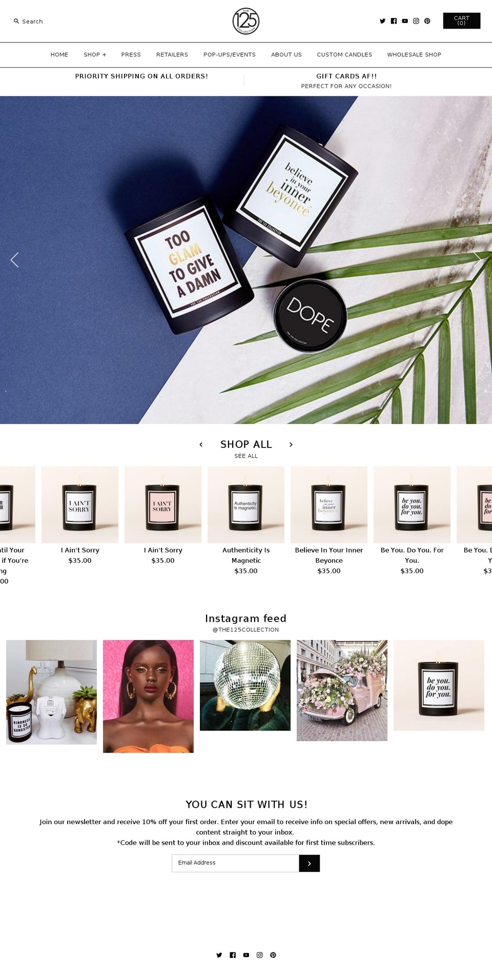 the125collection.com shopify website screenshot