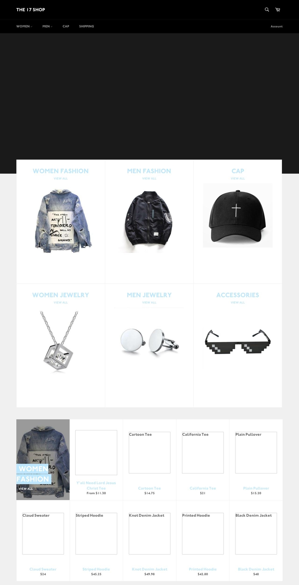 the17shop.com — Shopify storefront screenshot