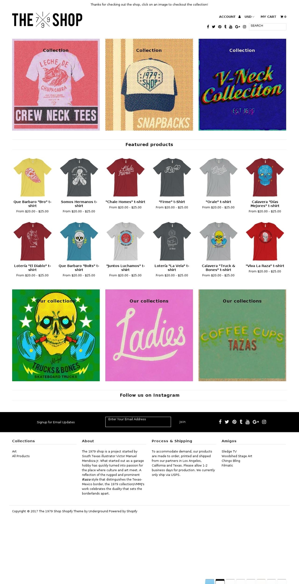 the1979shop.com shopify website screenshot