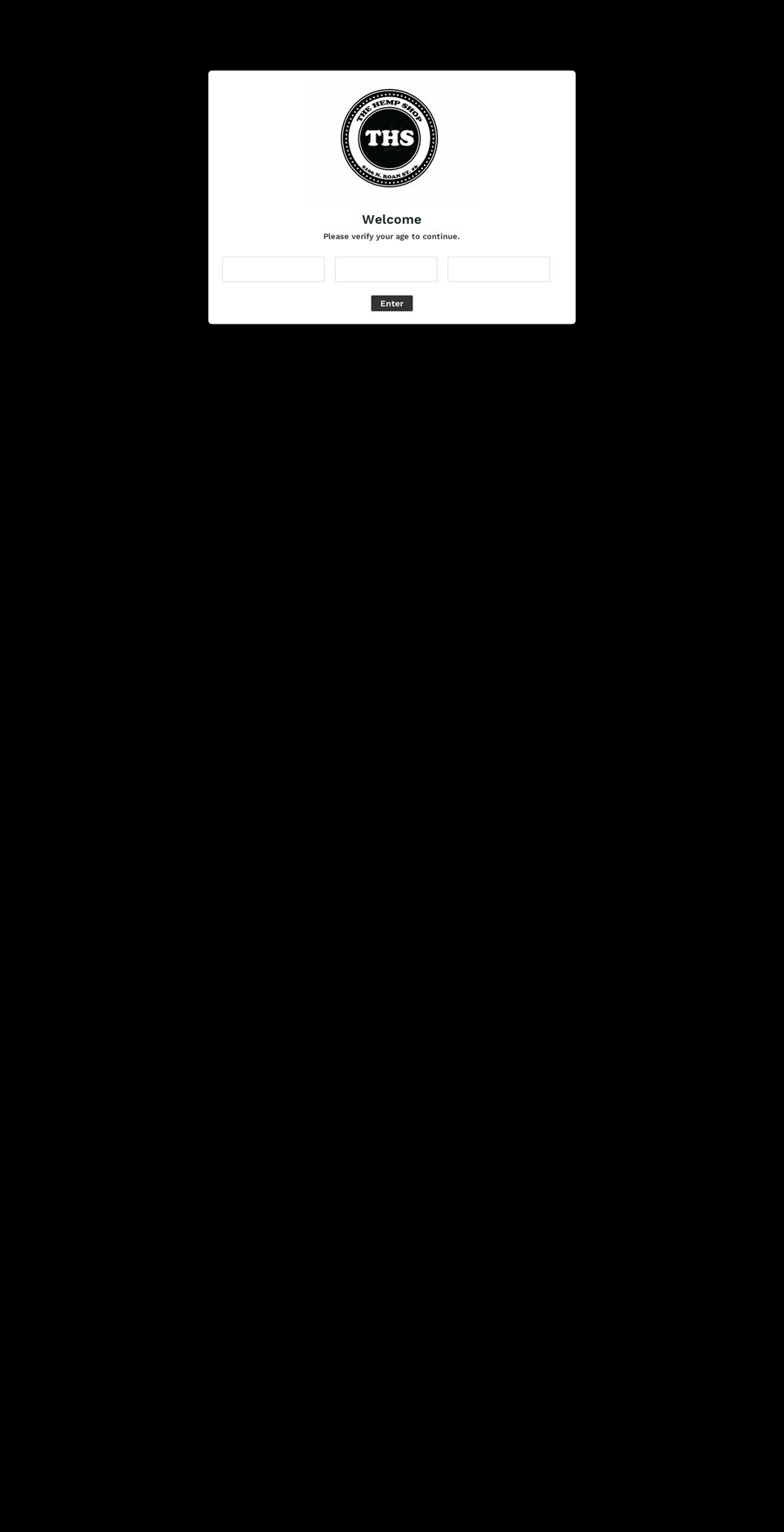 the1hempshop.com shopify website screenshot