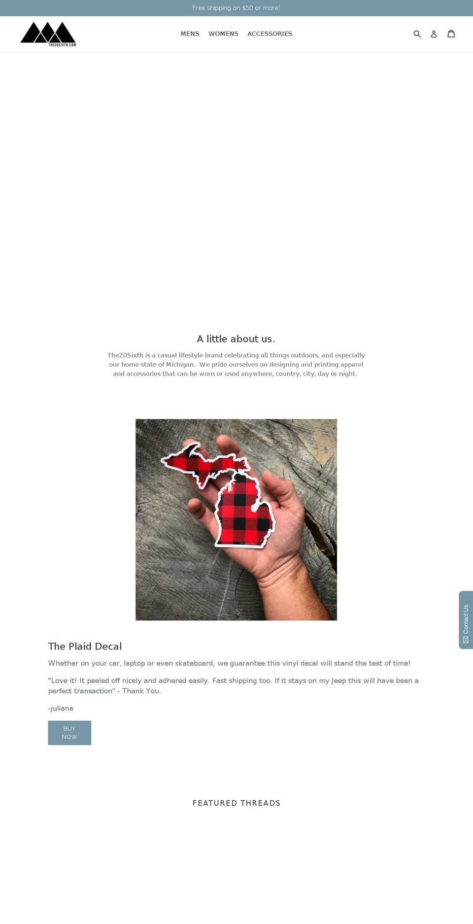 the20sixth.com — Shopify storefront screenshot
