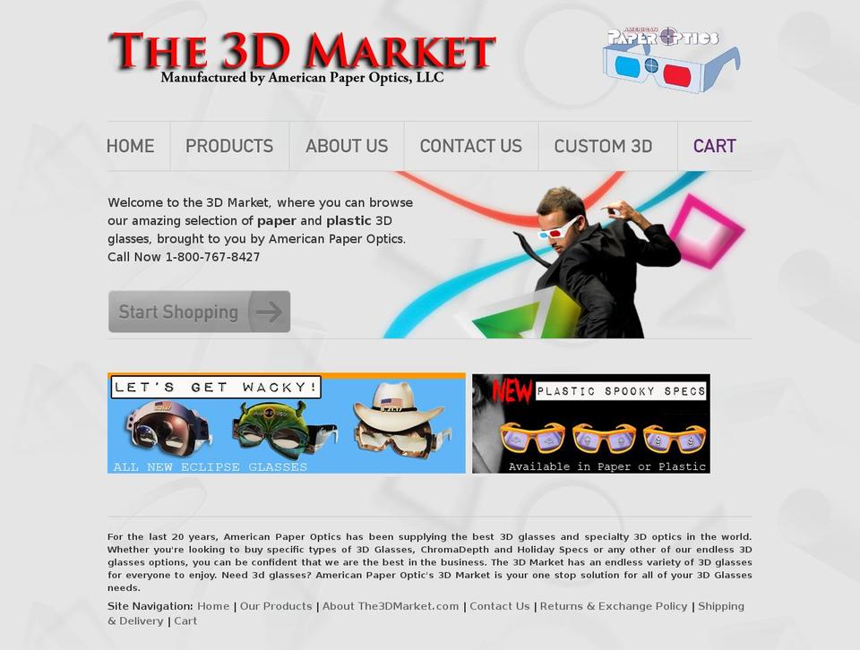 the3-dmarket.com shopify website screenshot