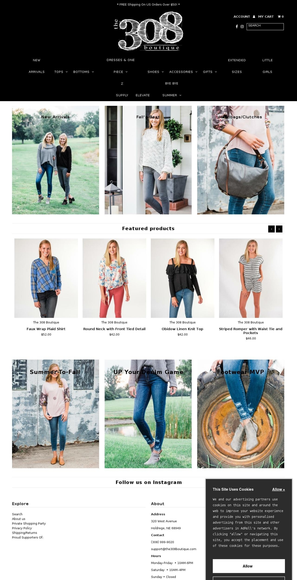 the308boutique.com shopify website screenshot