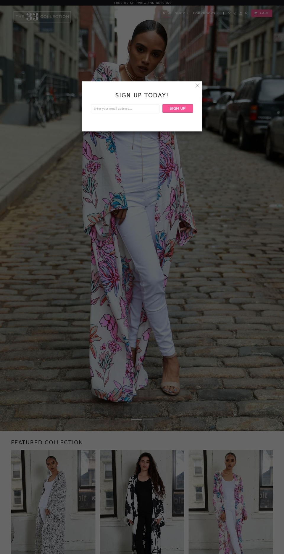 the33collection.com shopify website screenshot
