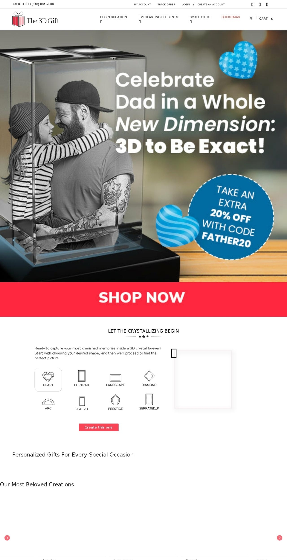 the3dgift.com shopify website screenshot