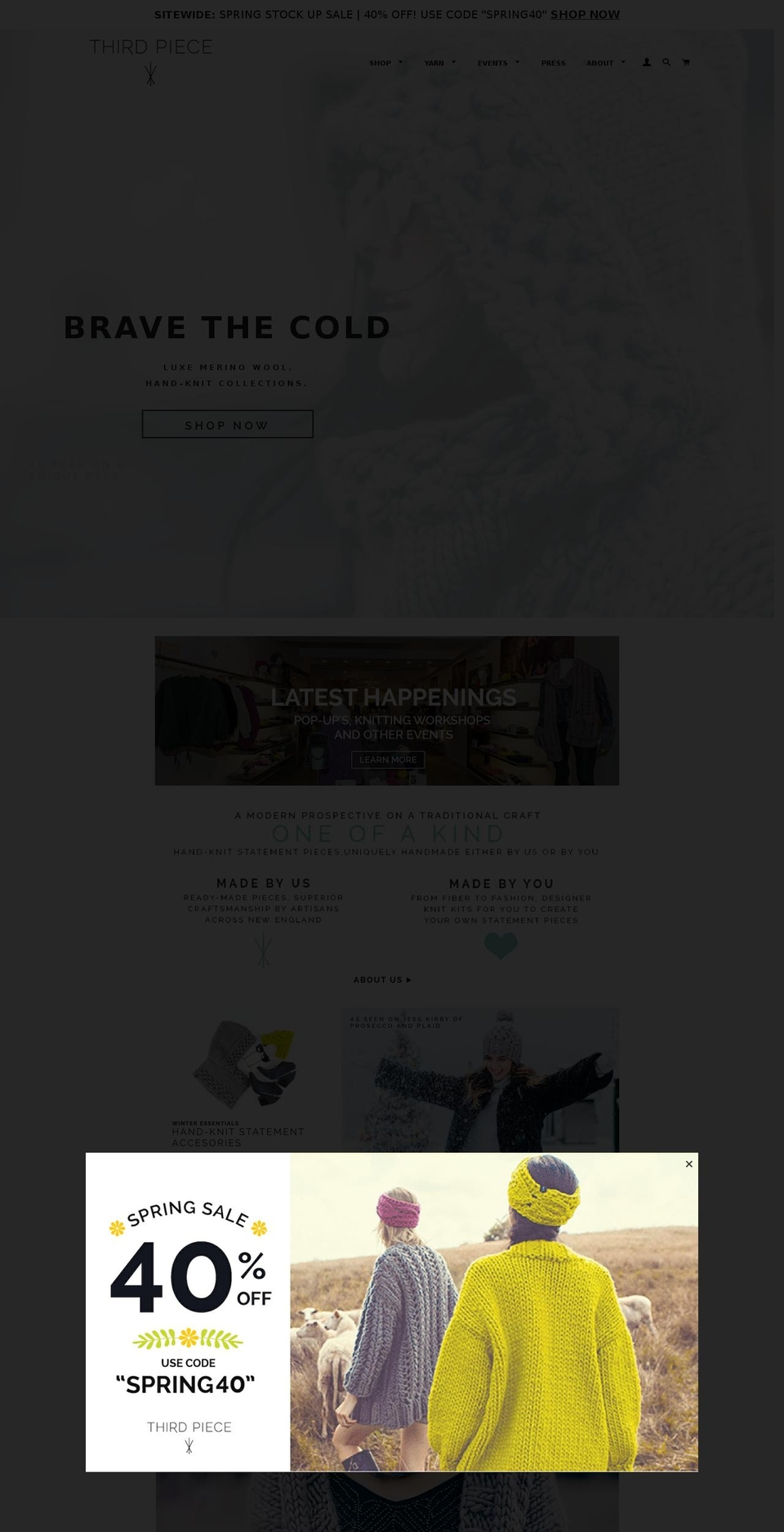 the3rdpiece.com shopify website screenshot