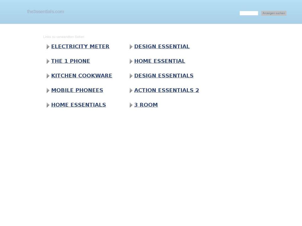 the3ssentials.com shopify website screenshot