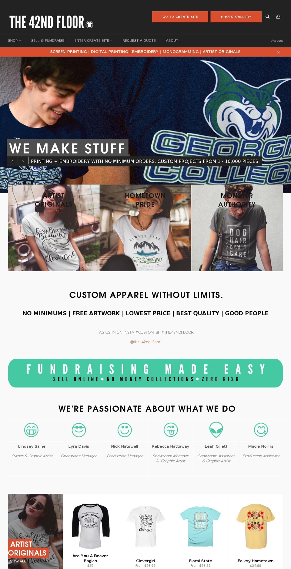 the42ndfloor.com shopify website screenshot