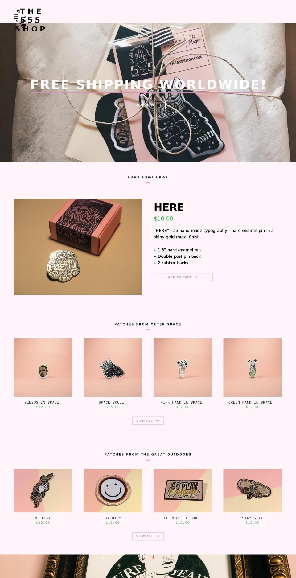 the555shop.com — Shopify storefront screenshot