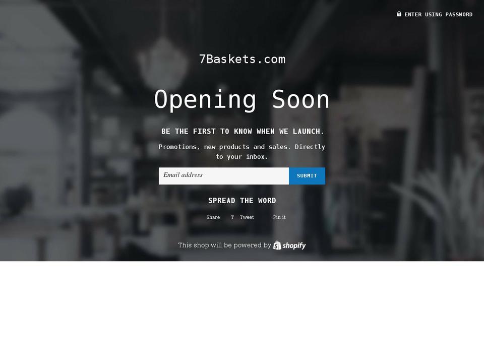 the7baskets.net shopify website screenshot