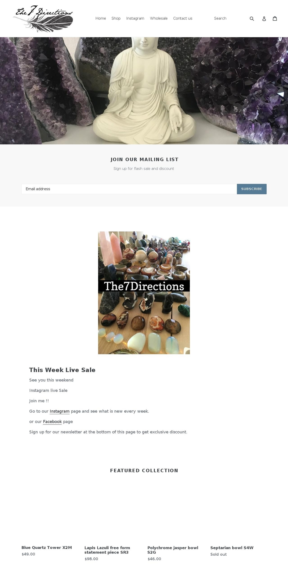 the7directions.com shopify website screenshot