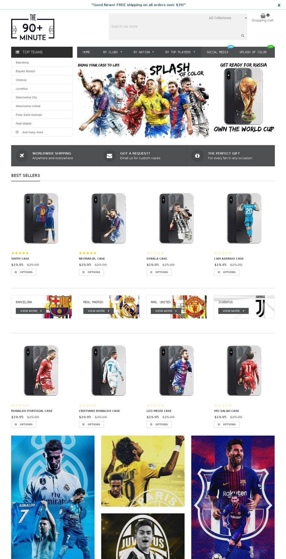 the90plus.com shopify website screenshot