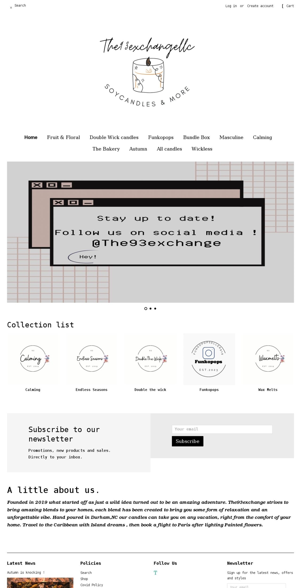 the93exchange.com shopify website screenshot