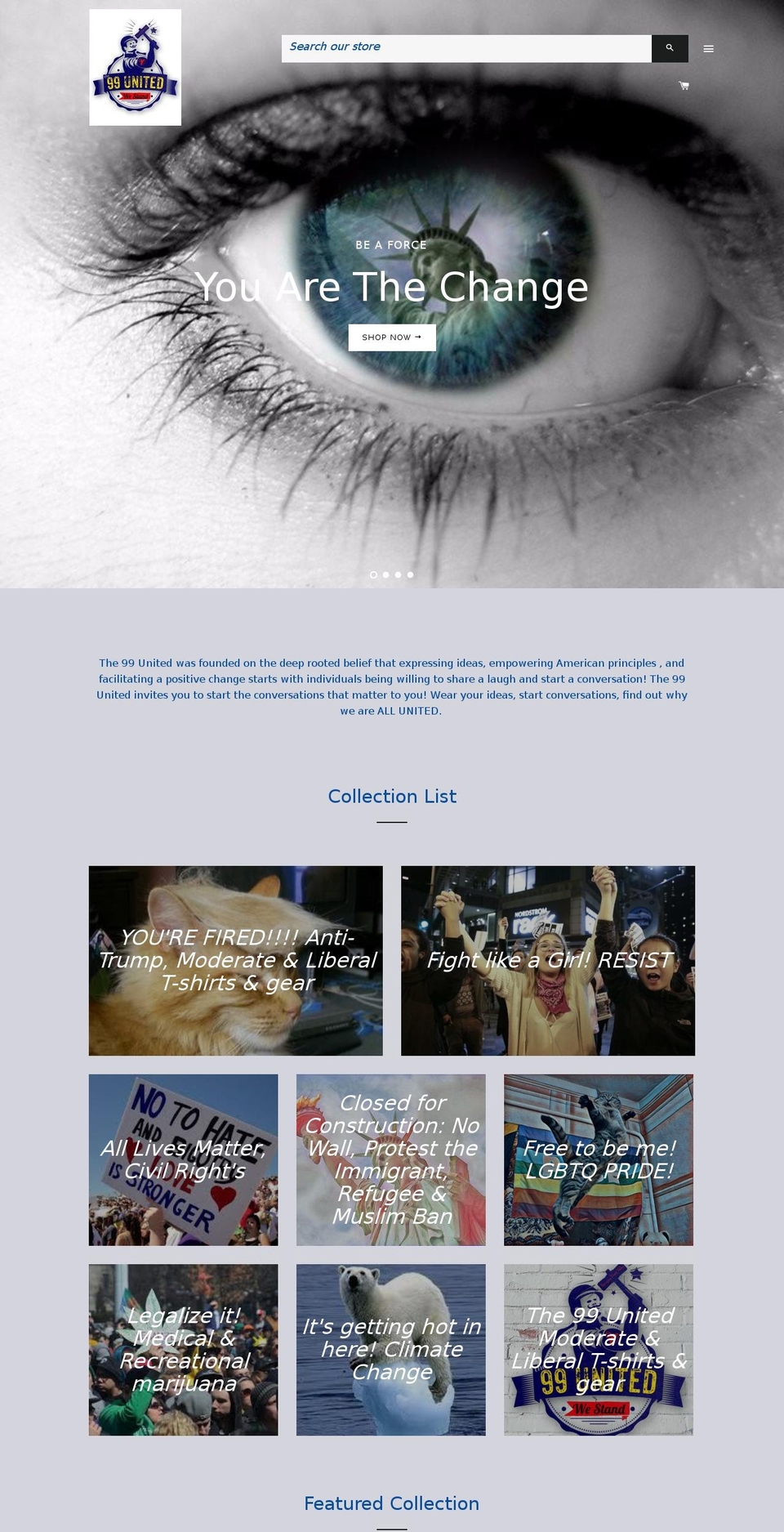 the99-united.com — Shopify storefront screenshot