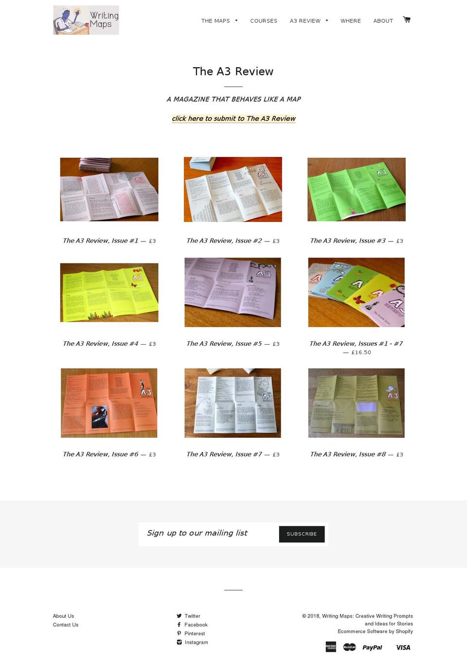 thea3review.com shopify website screenshot