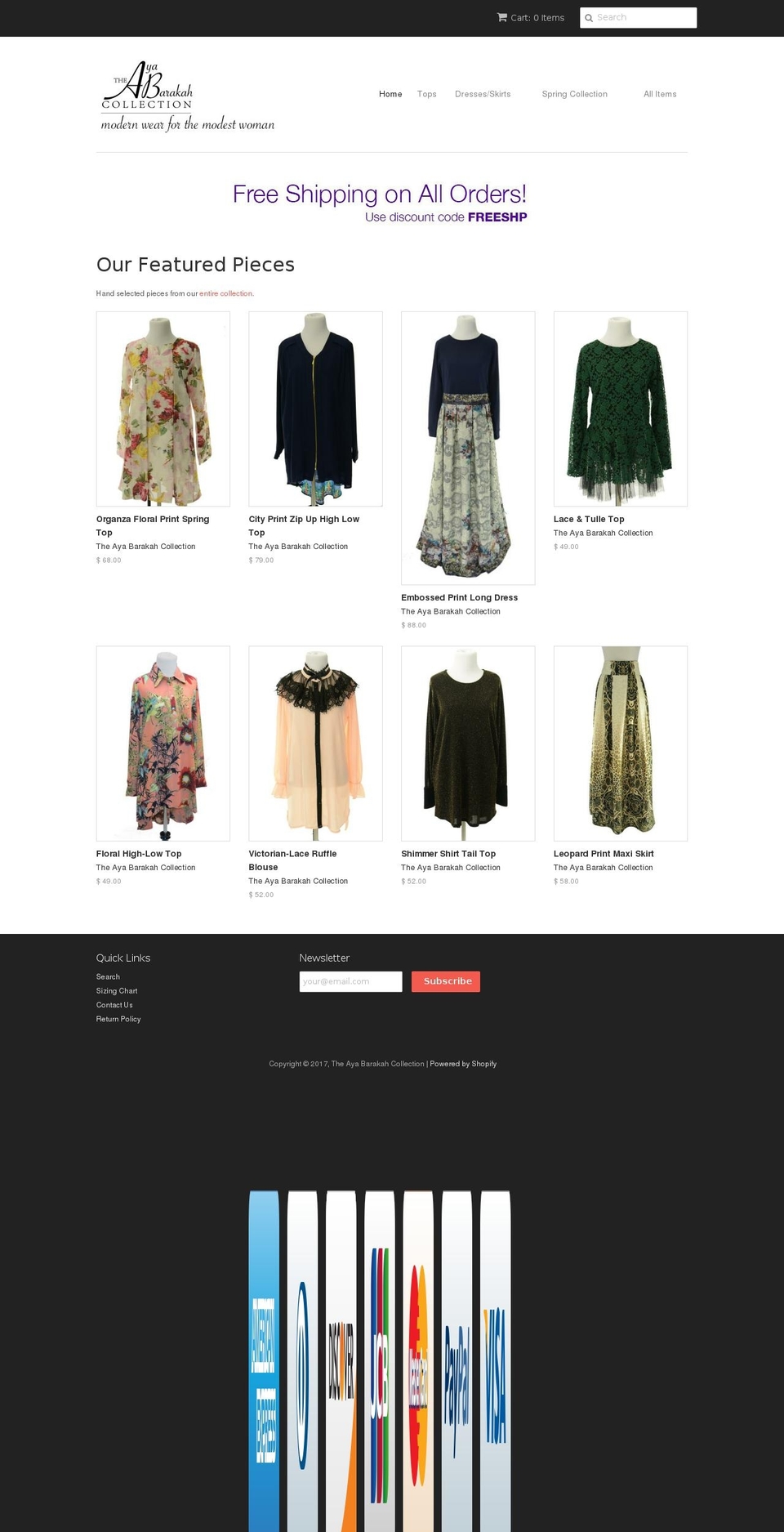 theabcollection.com shopify website screenshot
